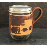 Einmachglas Ärmelbären-Camping Geschenk-Einweihungsparty Geschenk-Rustic von flightpathdesigns