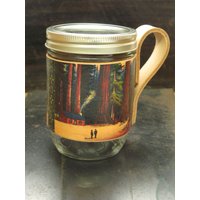 Einmachglashülle - Rustikale Hochzeiten Wiederverwendbare Tasse Jubiläumsgeschenk Kaffeetasse Bäume von flightpathdesigns