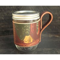 Hülle Für Einmachglas - Becher Zum Mitnehmen Wiederverwendbarer Getränkegeschenk Campingbecher Camper-Geschenk von flightpathdesigns