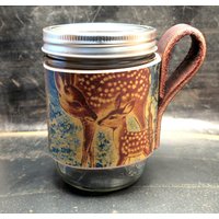 Mason Ärmel. Tasse Cozie Aus Leder. Hirsch. Bambi. Faun von flightpathdesigns