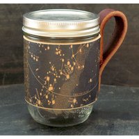 Tasse - Mason Sleeve Leder Kaffeewärmer Gastgeschenk Us-Gebühr Inklusive von flightpathdesigns