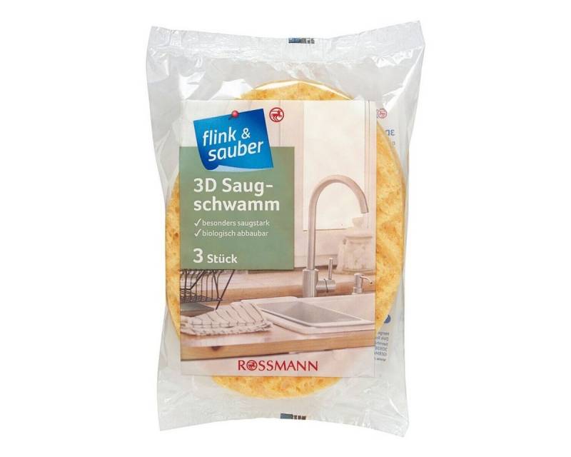 flink & sauber Reinigungsschwamm, 3D-Saugschwamm von flink & sauber