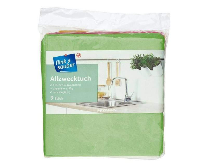 flink & sauber Reinigungstücher (38x38 cm, 9-tlg., 38x38 cm) von flink & sauber