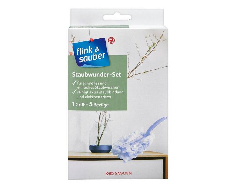 flink & sauber Staubwischer Staubwunder, Starter-Set inkl. 5 Bezügen von flink & sauber