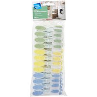 flink & sauber Wäscheklammern Soft Grip bunt, 24 St. von flink & sauber