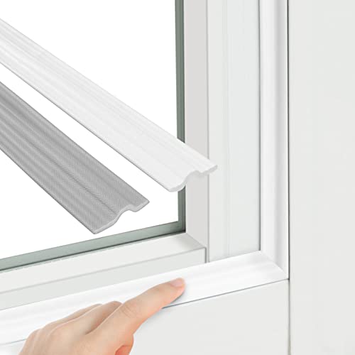 flintronic Dichtung für Fenster, 6M Dichtungsband für Türen Selbstklebend, Abdichtung Fenster Zugluft, Abdichtband Fenster Abdichten, Fenster Zugluftstopper, Schaumstoffband, Fensterdichtungen (Weiß) von flintronic