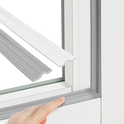 flintronic Dichtung für Fenster, Dichtungsband für Türen Selbstklebend,Abdichtung Fenster Zugluft, Abdichtband Fenster Abdichten, Fenster Zugluftstopper, Schaumstoffband, Fensterdichtungen (Weiß 3M) von flintronic