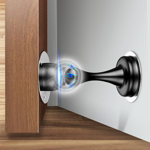 Flintronic 1PC Magnetischer Türstopperhalter, Edelstahl Magnet Door Stopper, mit 3M Selbstklebend/Verdeckte Schraubenmontage, für Tür Offen Halten, für Home Office, Design mit Starken Magnet-Schwarz Flintronic 1PC Magnetischer Türstopperhalter, Edelstahl Magnet Door Stopper, mit 3M Selbstklebend/Verdeckte Schraubenmontage, für Tür Offen Halten, für Home Office, Design mit Starken Magnet-Schwarz von flintronic
