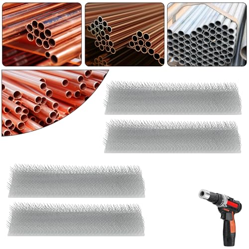 Flintronic 4 Stück Kupferrohr Reiniger Ersatzbürste, 15mm Bohrrohr-Reinigungsbürste, Stahlborsten, für Metall-Rohrreiniger, Kupferrohr Reinigungsbürsten von flintronic