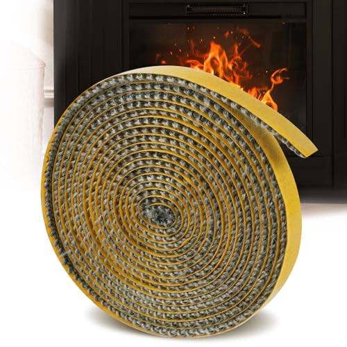 Flintronic Dichtungsband Selbstklebend, 3m Kamin Dichtband, Selbstklebend Kamin Dichtung für Kaminofen,Glasfasern Hitzebeständig bis 550°C Länge für Breite 10mm x 3mm für Ofen Kamine Holzöfen von flintronic