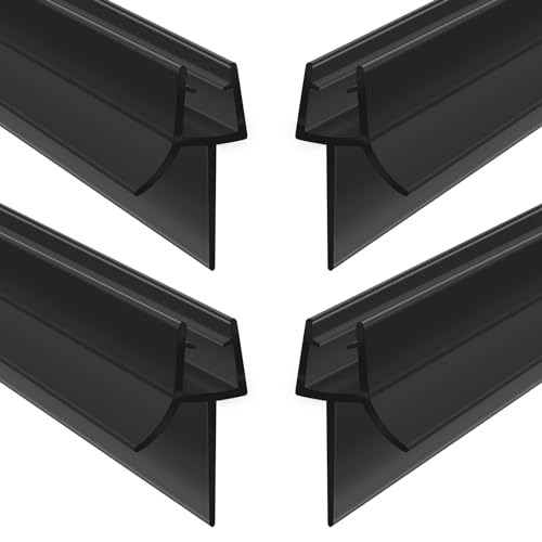 Flintronic Duschdichtungen für Duschtüren 40cm, Ersatz Dichtung 6-8mm Glastür, Duschtürdichtung Wasserabweiser mit Dichtlippe, Dichtung Duschwand Duschkabine I Duschabdichtung Gerade(4 Stück) von flintronic