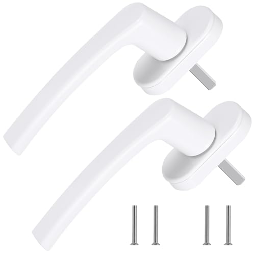 Flintronic Fenstergriff Aluminium, 2 Stück Kindersicherung, Schlüsselloses Fensterschloss, Fenstergriffe, Sicherheitsfenstergriff in Stiftlänge 35mm, Türgriffe für Fenster Terrassentüren Balkontüren von flintronic