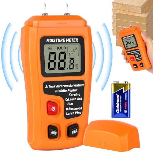 Flintronic Feuchtigkeitsmessgerät, Pin-Typ Holzfeuchtemessgerät, LCD Feuchtigkeitsmesser Detector, Holzfeuchtemessgerät, Schimmel Messgerät Feuchtemessgerät für Wände Holz Baustoffe Putz Mauerwerk Flintronic Feuchtigkeitsmessgerät, Pin-Typ Holzfeuchtemessgerät, LCD Feuchtigkeitsmesser Detector, Holzfeuchtemessgerät, Schimmel Messgerät Feuchtemessgerät für Wände Holz Baustoffe Putz Mauerwerk von flintronic