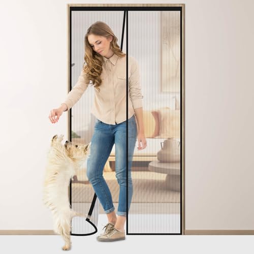 Flintronic Fliegengitter Tür Magnet, 80x210cm Insektenschutz Balkontür Vorhang, Fliegenvorhang Magnetisch, Magnetvorhang ohne Bohren für Balkontür, Kellertür, Wohnzimmer und Terrassentür (Schwarz) Flintronic Fliegengitter Tür Magnet, 80x210cm Insektenschutz Balkontür Vorhang, Fliegenvorhang Magnetisch, Magnetvorhang ohne Bohren für Balkontür, Kellertür, Wohnzimmer und Terrassentür (Schwarz) von flintronic