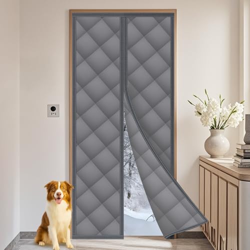 Flintronic Magnet Wärmeschutzvorhang für Türen, 140x240cm Thermo Türvorhang, Lsolier Schutz Vorhang, Wasserdicht Winddicht Magnetvorhang ohne Bohren für Balkontür, Kellertür, Wohnzimmer(Dunkelgrau) Flintronic Magnet Wärmeschutzvorhang für Türen, 140x240cm Thermo Türvorhang, Lsolier Schutz Vorhang, Wasserdicht Winddicht Magnetvorhang ohne Bohren für Balkontür, Kellertür, Wohnzimmer(Dunkelgrau) von flintronic