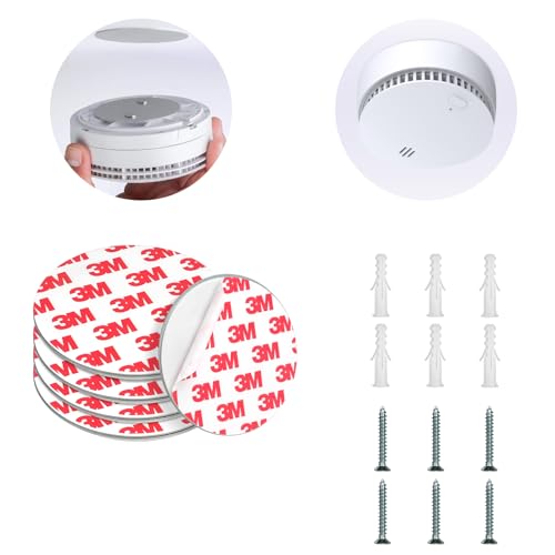 Flintronic Rauchmelder Magnethalter, 5 Stück 3M Selbstklebende Magnethalterung mit 2 Extra Starken Magneten, Ø 70mm Magnet Montageplatte für Feuermelder und Rauchwarnmelder, ohne Bohren Flintronic Rauchmelder Magnethalter, 5 Stück 3M Selbstklebende Magnethalterung mit 2 Extra Starken Magneten, Ø 70mm Magnet Montageplatte für Feuermelder und Rauchwarnmelder, ohne Bohren von flintronic