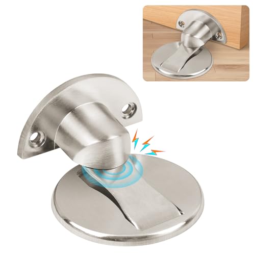 Flintronic Magnetischer Türstopper, Zinklegierung Magnettürschnapper, Selbstklebend Türhalter mit Klebstoff und Schrauben, Unsichtbarer Türhalter, für Boden, Drinnen & Draußen(Gebürstetes Silber) Flintronic Magnetischer Türstopper, Zinklegierung Magnettürschnapper, Selbstklebend Türhalter mit Klebstoff und Schrauben, Unsichtbarer Türhalter, für Boden, Drinnen & Draußen(Gebürstetes Silber) von flintronic