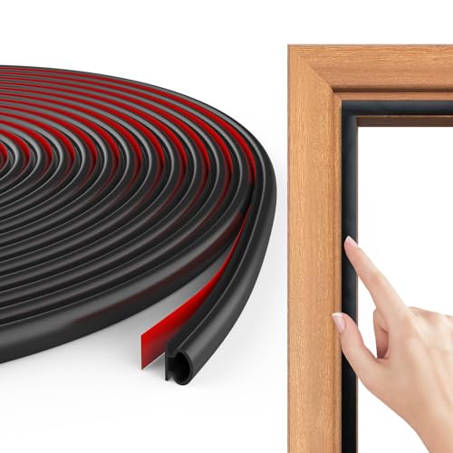 Flintronic Türdichtung Dichtungsband Selbstklebend, D-Profil Gummidichtung, HaustüR Dichtungsgummi Selbstklebend Wasserdicht, Abdichtungsband Türrahmen für Anti Kollision Schallschutz (Schwarz 10M) Flintronic Türdichtung Dichtungsband Selbstklebend, D-Profil Gummidichtung, HaustüR Dichtungsgummi Selbstklebend Wasserdicht, Abdichtungsband Türrahmen für Anti Kollision Schallschutz (Schwarz 10M) von flintronic