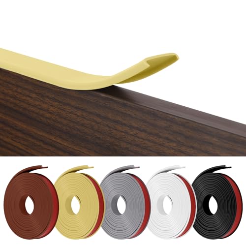 Flintronic U-Form Selbstklebend, Weichsockelleiste für Küche und Badezimmer, Möbelkantenband, Flexible TPE Faltbarer Kantenschutz für Schrankkanten, Abschlussleiste, Arbeitsplatten von flintronic