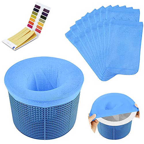flintronic 15 Stück Pool Skimmer Socken, Skimmerkorb Netz, Skimmer Filter Netz Wiederverwendbar, Pool Skimmer Socks für Oberflächenskimmer Entfernt Schlacken Blätter von flintronic