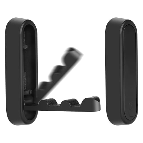 flintronic 2 Stück Kleiderhaken Wand, Platzsparende Garderobenleiste Umklappbaren, Wandgarderobe, Hakenleiste Garderobe, Garderobenhaken, Hakenleiste Kleiderhaken für Jacken Schals (Schwarz) von flintronic