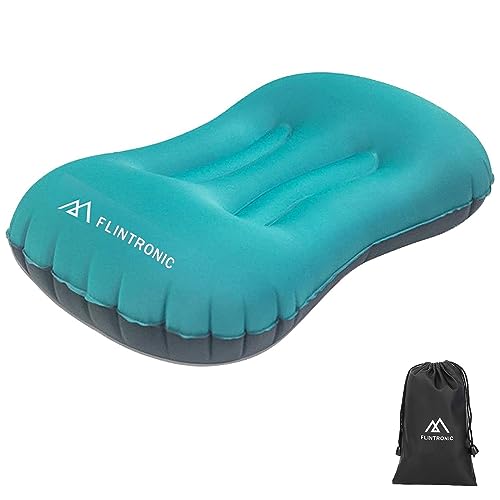 flintronic Aufblasbare Camping Kissen, TPU Ultraleicht Aufblasbares Kissen für Strand, Wasserfest Komprimierbar Bequem Aufblasbar Kopfkissen Strandkissen für Outdoor von flintronic