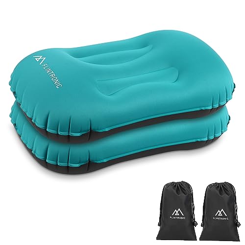 flintronic Aufblasbare Camping Kissen, TPU Ultraleicht Aufblasbares Kissen für Strand, Wasserfest Komprimierbar Bequem Aufblasbar Kopfkissen Strandkissen für Outdoor von flintronic