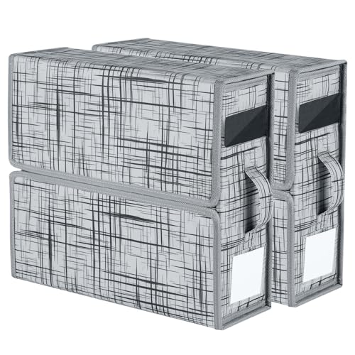 flintronic Bettlaken Organizer Storage Bins für Schrank, 2 Stück Faltbare Bettwäsche Aufbewahrungsbox Unterbettkommode Organizer, Kann in Kleiderschrank, in Schubladen für Bettlaken und Kleidung von flintronic