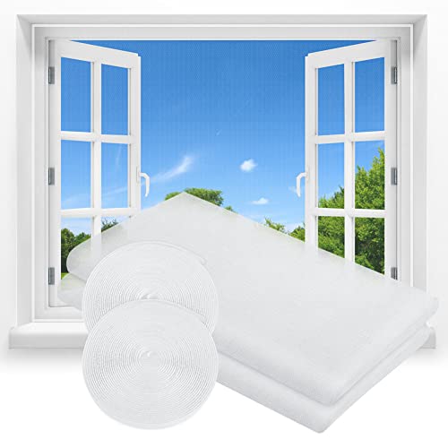 flintronic Fliegengitter Fenster, 2 Stück Zuschneidbar auf Fenstergrößen bis 150x200cm, Insektenschutz mit Starkem Klettband, Kinderleichte Montage,DIY Selbstklebendes Insektenschutz Fenster Netz-Weiß flintronic Fliegengitter Fenster, 2 Stück Zuschneidbar auf Fenstergrößen bis 150x200cm, Insektenschutz mit Starkem Klettband, Kinderleichte Montage,DIY Selbstklebendes Insektenschutz Fenster Netz-Weiß von flintronic