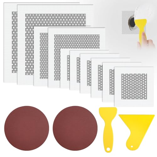 flintronic 14PCS Wandreparatur Patch Selbstklebendes, 2/4/6 Zoll Selbstklebendes Gipsplatten-Reparaturset zum Schnellen Reparieren Beschädigter Wände und Decken (Mit Messer * 2 + Schleifpapier * 2) flintronic 14PCS Wandreparatur Patch Selbstklebendes, 2/4/6 Zoll Selbstklebendes Gipsplatten-Reparaturset zum Schnellen Reparieren Beschädigter Wände und Decken (Mit Messer * 2 + Schleifpapier * 2) von flintronic