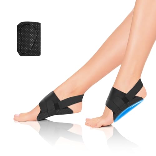 flintronic Fußgewölbe-Bandagen, 1 Paar Verstellbare Fußgewölbestütze mit Gel-Pads für Plantarfasziitis & Plattfuß, Linderung von Flachfuß, hohem Fußgewölbe, Fußmüdigkeit und Fußgewölbschmerzen von flintronic