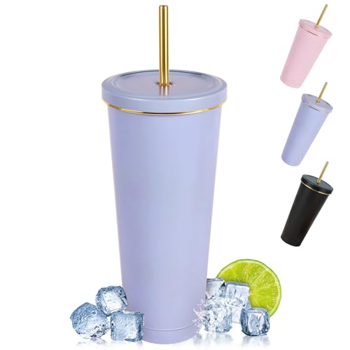 flintronic Isolierter Thermobecher, 750ML Doppelwandige Edelstahl Wasserflasche, Trinkbecher mit Strohhalm und Deckel, Kaffeebecher, Auslaufsichere Isolierbecher für Kaffee, Tee, Warme und Kalte flintronic Isolierter Thermobecher, 750ML Doppelwandige Edelstahl Wasserflasche, Trinkbecher mit Strohhalm und Deckel, Kaffeebecher, Auslaufsichere Isolierbecher für Kaffee, Tee, Warme und Kalte von flintronic