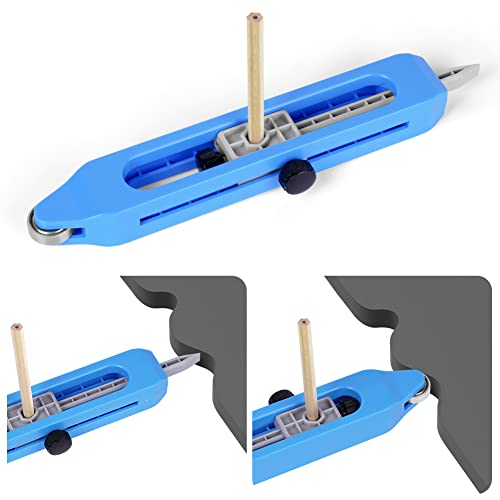 flintronic Konturenlehre, Konturenlehre mit Schloss, Verriegelungsmechanismus, Irregular Contours, Werkzeug zum Kopieren von unregelmäßigen Konturen zum professionellen Messen von Holz(3 Bleistift) von flintronic