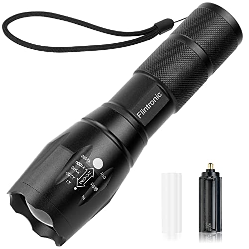 flintronic LED Taschenlampen, 2000 Lumen Wasserdicht Handlampe, 5 Modi Mini Taschenlampe, Zoombarer Fokus Superhelle Taktische Taschenlampe für Kinder, Geschenk, Angeln, Notbeleuchtung, Geschenk flintronic LED Taschenlampen, 2000 Lumen Wasserdicht Handlampe, 5 Modi Mini Taschenlampe, Zoombarer Fokus Superhelle Taktische Taschenlampe für Kinder, Geschenk, Angeln, Notbeleuchtung, Geschenk von flintronic