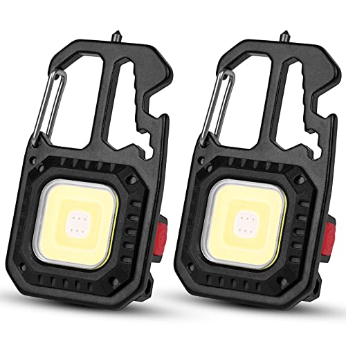 flintronic Mini Inspektionsleuchten, 800 Lumen LED Wiederaufladbare Arbeitslampe, 7 Modus Mechanikerlicht Tragbare Arbeitslampe, Kleine Taschenlampen Wasserdicht für Camping Reparatur Notfall 2 Stück von flintronic