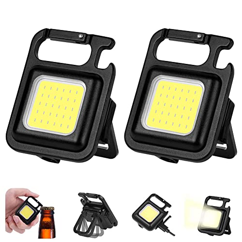 Flintronic Mini Inspektionsleuchten, 800 Lumen LED Wiederaufladbare Arbeitslampe, Magnetisches Mechanikerlicht Tragbare Arbeitslampe, Kleine Taschenlampen Wasserdicht für Camping Reparatur Notfall von flintronic