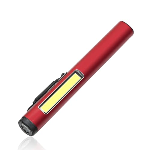 flintronic Mini LED Taschenlampe, Handheld Taschenlampe Klein, IPX4 Wasserdicht Stiftlampe, USB-aufladbare, Stift Lampe Perfekt für Inspektion, Arbeit, Reparatur, Notfälle (Rot) von flintronic