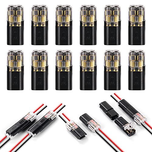 flintronic 2-Polig Kabel Steckverbinder Stecker, 12 Stück Auto Stecker Steckverbindung Steckverbinder, 18-24AWG Draht-Schnellspleiß-Steckverbinder Kabel Crimp Anschluss, Wasserdicht Kabelverbinder flintronic 2-Polig Kabel Steckverbinder Stecker, 12 Stück Auto Stecker Steckverbindung Steckverbinder, 18-24AWG Draht-Schnellspleiß-Steckverbinder Kabel Crimp Anschluss, Wasserdicht Kabelverbinder von flintronic