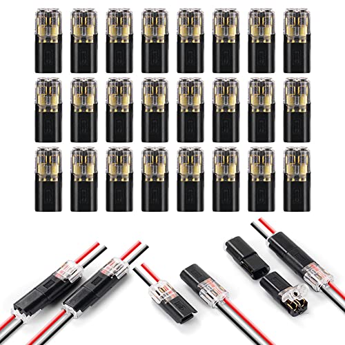 flintronic 2-Polig Kabel Steckverbinder Stecker, 24 Stück Auto Steckverbindung , 18-24AWG Draht-Schnellspleiß- Crimp Anschluss, Wasserdicht Kabelverbinder flintronic 2-Polig Kabel Steckverbinder Stecker, 24 Stück Auto Steckverbindung , 18-24AWG Draht-Schnellspleiß- Crimp Anschluss, Wasserdicht Kabelverbinder von flintronic