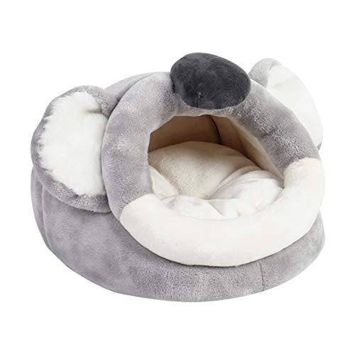 floatofly Donut Cuddle Cat Bed,Cat Guinea Pig Hamster Chihuahua House Cartoon Dog Nest Cushion Pet Supplies Comfortable Sleeping Winter Grey L von floatofly