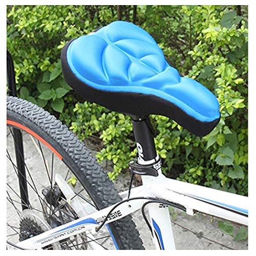 floatofly Fahrrad Fahrrad Komfortable 3D Silikon Gel Pad Silikon Fahrrad Fahrrad Fahrrad Sattel Atmungsaktives Gel Kissen Soft Pad Sitzbezug Blau von floatofly