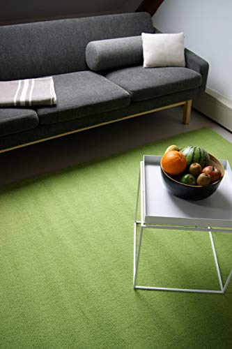 floor factory Moderner Designer Wollteppich Loft Lime grün 120x170cm - Reine Wolle in leuchtenden modernen Farben von floor factory