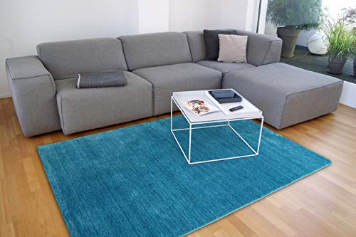 floor factory Gabbeh Teppich Karma türkis blau 160x230 cm - handgefertigt aus 100% Schurwolle von floor factory