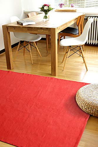 floor factory Moderner Baumwoll Teppich Living rot 120x170cm - waschbarer Webteppich aus 100% Baumwolle floor factory Moderner Baumwoll Teppich Living rot 120x170cm - waschbarer Webteppich aus 100% Baumwolle von floor factory