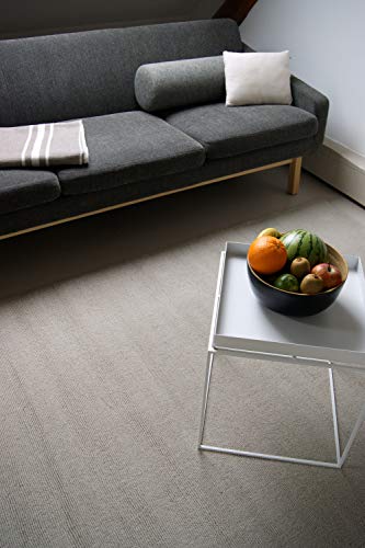 floor factory Moderner Designer Wollteppich Loft Natural beige 200x200cm - Reine Wolle in leuchtenden modernen Farben von floor factory