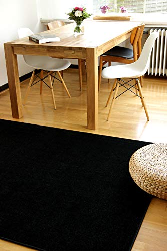 floor factory Moderner Teppich Kolibri schwarz 10x10cm Muster bunter farbenfroher, pflegeleichter Kurzflor mit ÖKOTEX von floor factory