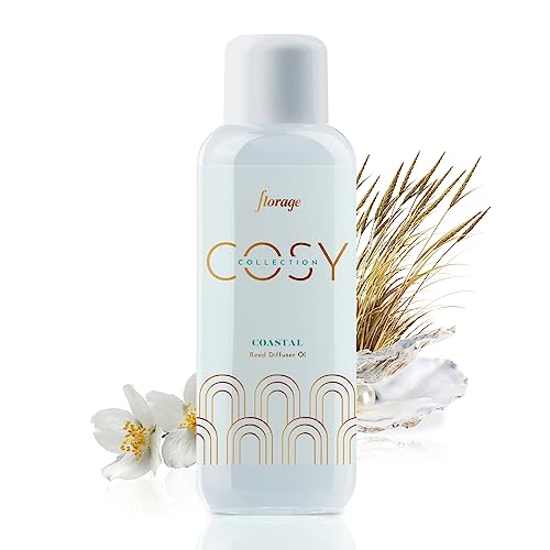 florage Raumduft Nachfüllflasche 500ml Coastal für Reed Diffuser Duftstäbchen, Aroma Nachfüller für Stäbchen, Nachfüllpack für Lufterfrischer zum nachfüllen, Raumerfrischer Refill von florage