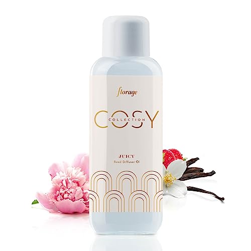 florage Raumduft mit SCREENODOR Technologie Nachfüllflasche 500ml Juicy für Reed Diffuser Duftstäbchen, Aroma Nachfüller für Stäbchen, Nachfüllpack für Lufterfrischer zum nachfüllen von florage
