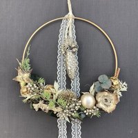 Türkranz/Fensterkranz Advent, Hoop, Dekoring Gold-Creme-Natur, Haltbar Weihnachtsdeko Ca.23 cm Handgefertigt „Glitter" Türkranz/Fensterkranz Advent, Hoop, Dekoring Gold-Creme-Natur, Haltbar Weihnachtsdeko Ca.23 cm Handgefertigt „Glitter" von floralkreativ
