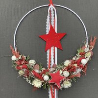 Türkranz/Fensterkranz Advent, Hoop, Dekoring Rot-Weiß-Grün-Natur, Lange Haltbare Weihnachtsdeko Ca. 30cm. Hoop Rot „ Kugeln" Türkranz/Fensterkranz Advent, Hoop, Dekoring Rot-Weiß-Grün-Natur, Lange Haltbare Weihnachtsdeko Ca. 30cm. Hoop Rot „ Kugeln" von floralkreativ